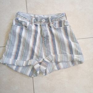 Striped Casual Women Shorts Vintage